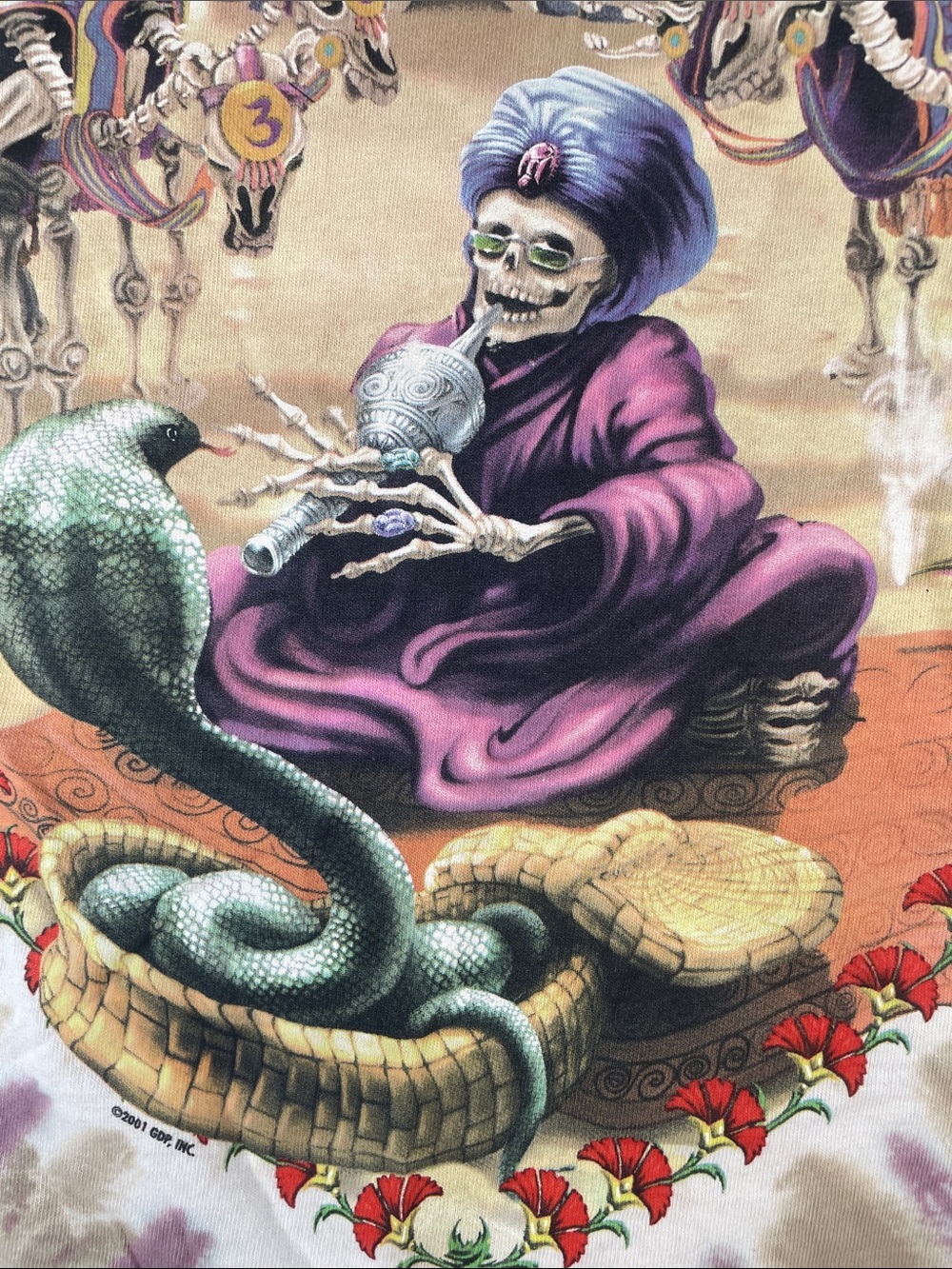 Vintage 2001 Liquid Blue Grateful Dead Large Y2K like new! Authentic - Picture 9 of 13